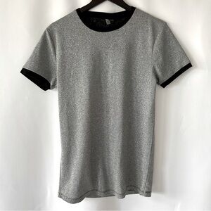 ASOS Women’s Grey Short Sleeve Ringer T-Shirt Size Large